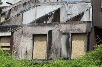 Photos des travaux en cours, fermetures des baies vitrées, portes et fenêtres