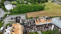 Vue aérienne parès le sinistre